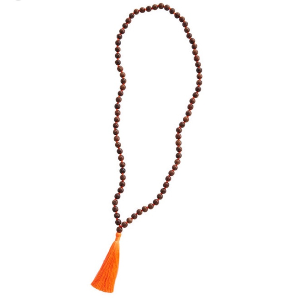 Vineyard Vines Wood Beaded Tassel Necklace - NWT
